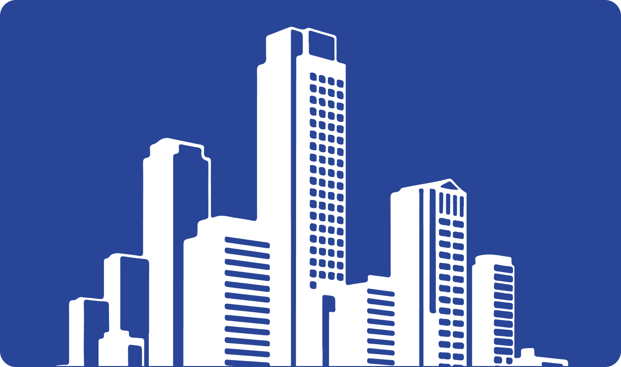 Illustration of a city skyline under construction
